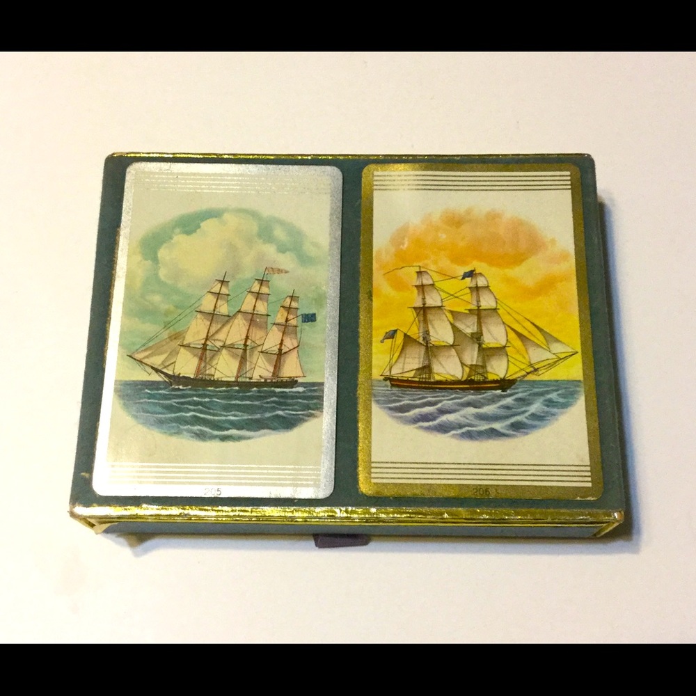 Vintage Congress Sailing Ship #205 & 206 Cards